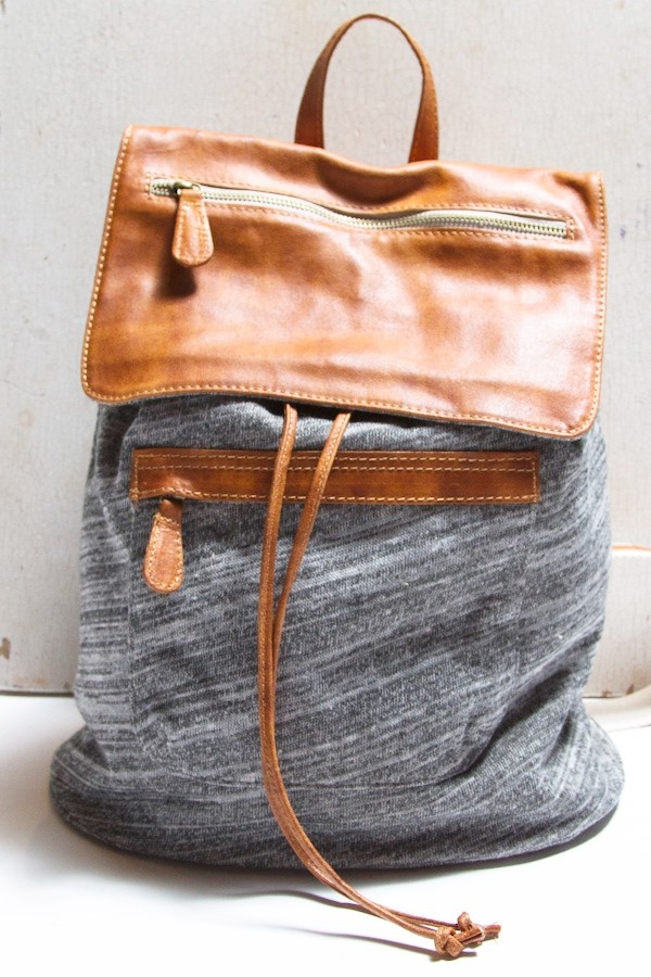 Mixed Materials Backpack