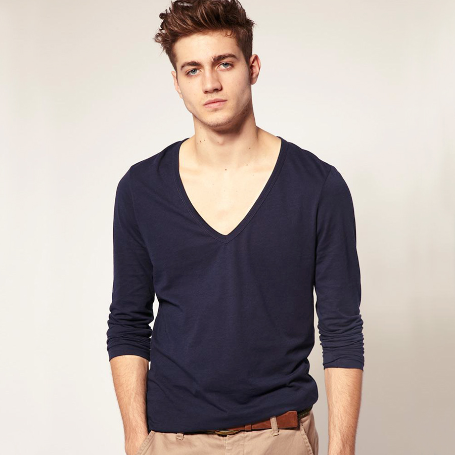 Deep V-neck