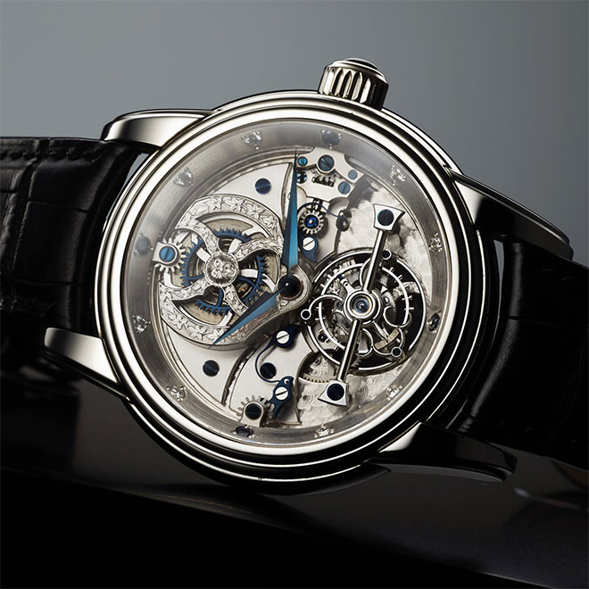 The Christophe Claret Piece Unique Tourbillon De La Roche is so named for the property of Baron Othon De La Roche, Duke of Athens and a knight of the fourth crusade. One of the outstanding highlights of rare watches from Antiquorum’s June auction in New York, estimated to fetch $55,000 to $85,000