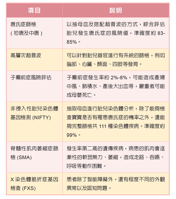 自費項目表格手機版