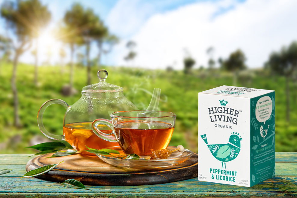 Healthy Snacks Malaysia Higher Living Peppermint & Licorice Organic Tea