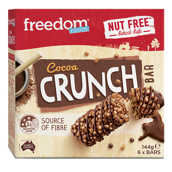 Healthy Snacks Malaysia - Freedom Foods Crunchola Cocoa Crunch bars