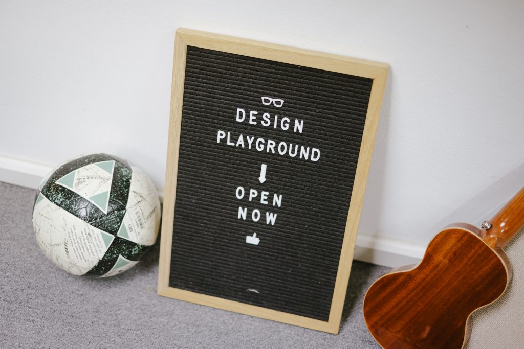 Design sign image showing open mindset