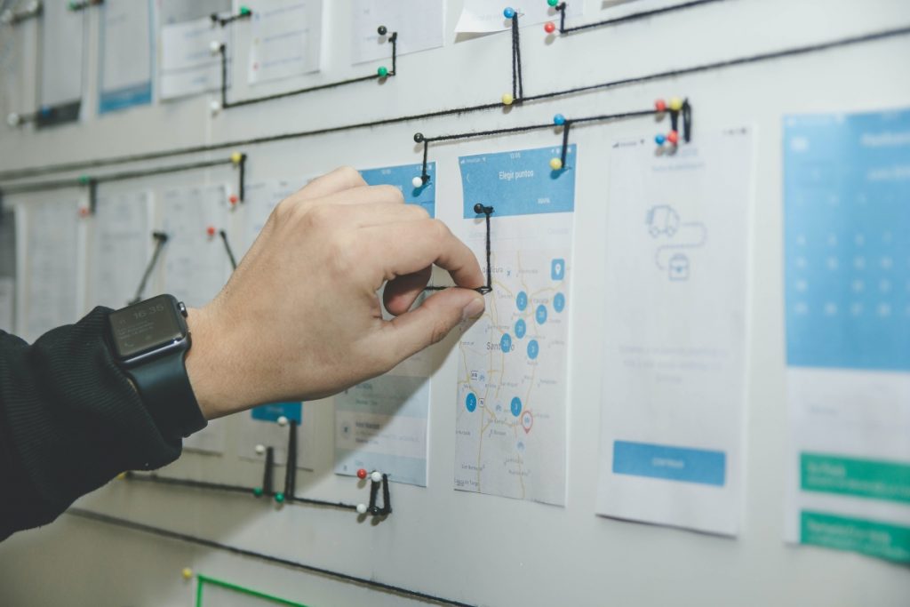 UX Copy testing - An image showing someone working on a UX flow.