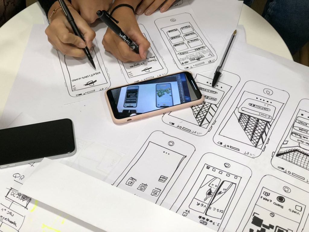 UX designers collaborating