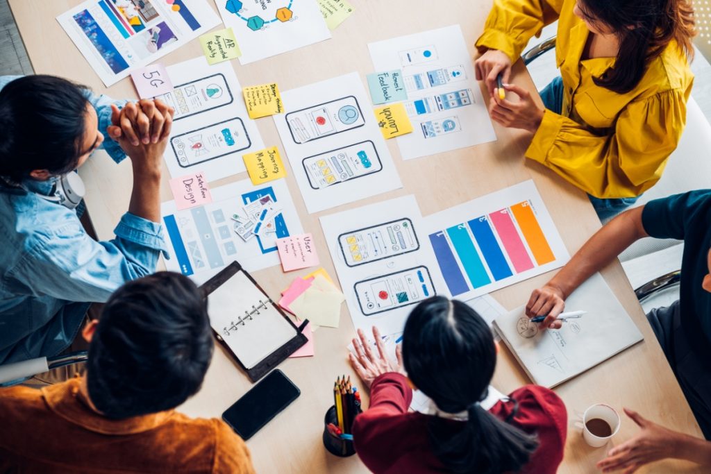 B2B personalization: Image showing a website being designed.
