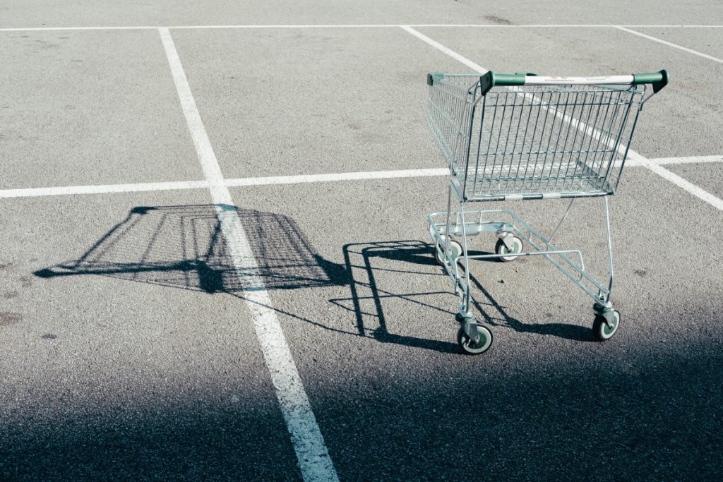 An abandoned shopping cart