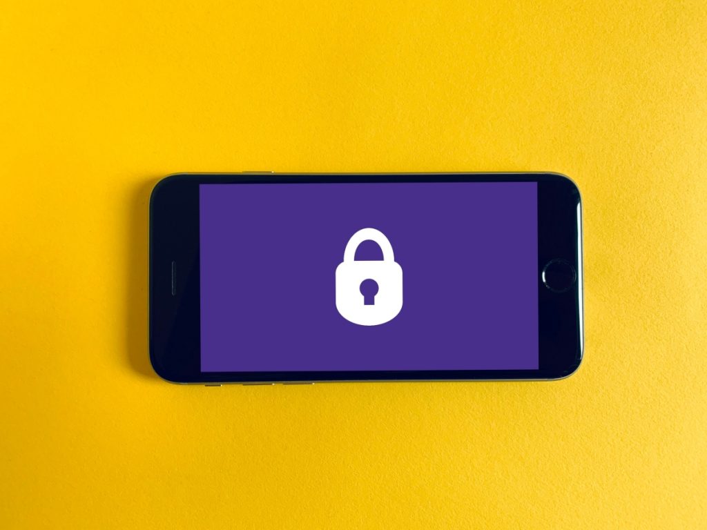 Lock on a smartphone illustrating online payment security