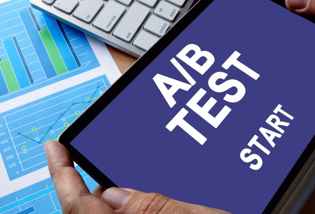 Content testing Part 2 - Image with an A/B testing graphic.