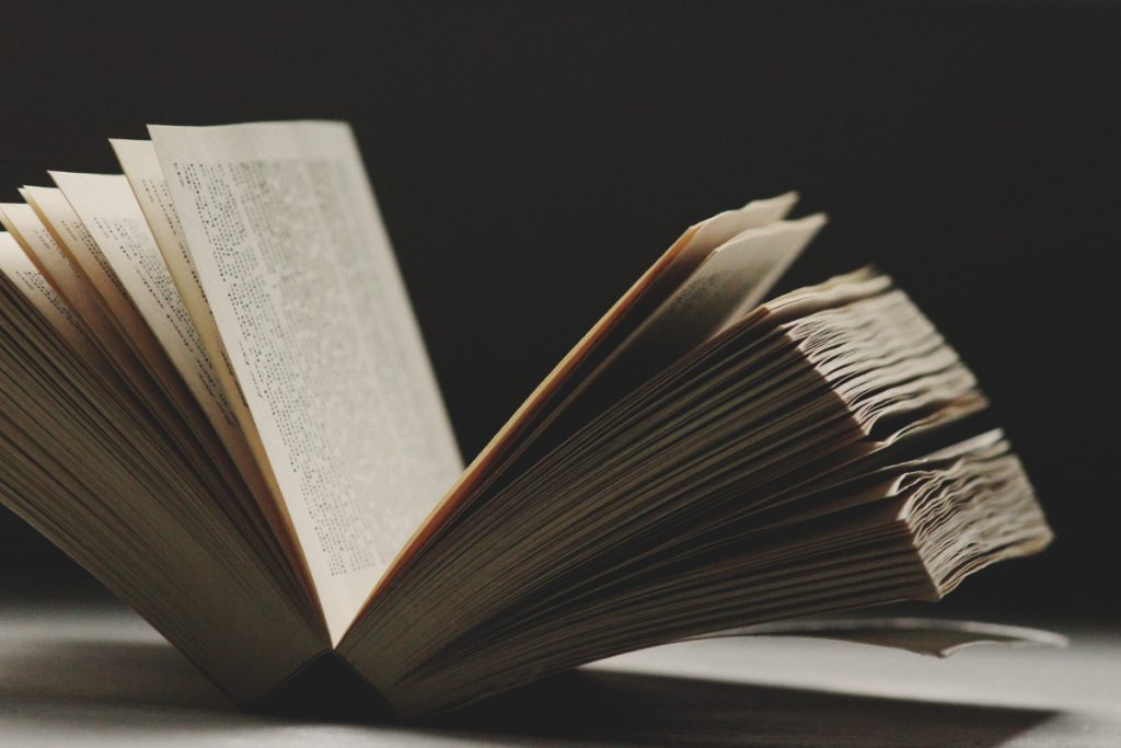 SEO trends in 2022 - An image of a book opened on a specific page to illustrate passage indexing.