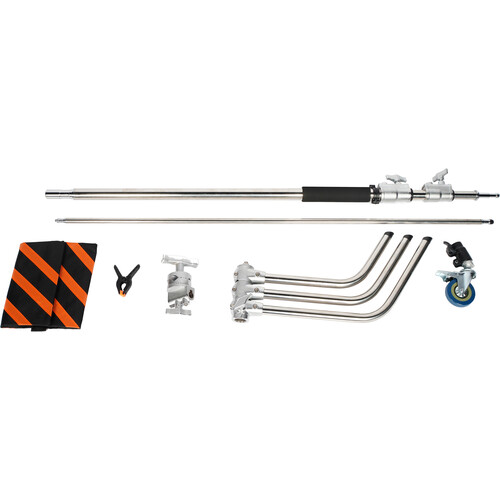Sirui C-STAND-02 C-Stand with Boom Arm, Casters, and Sandbag (Chrome)