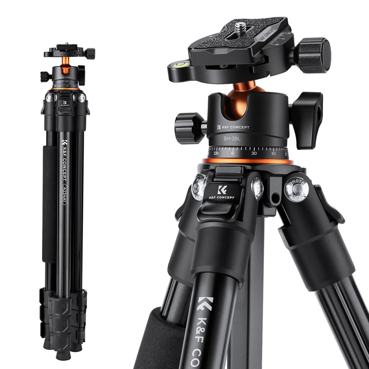 K&F Concept A234A1+BH-28L Aluminum Tripod KF09.099V1