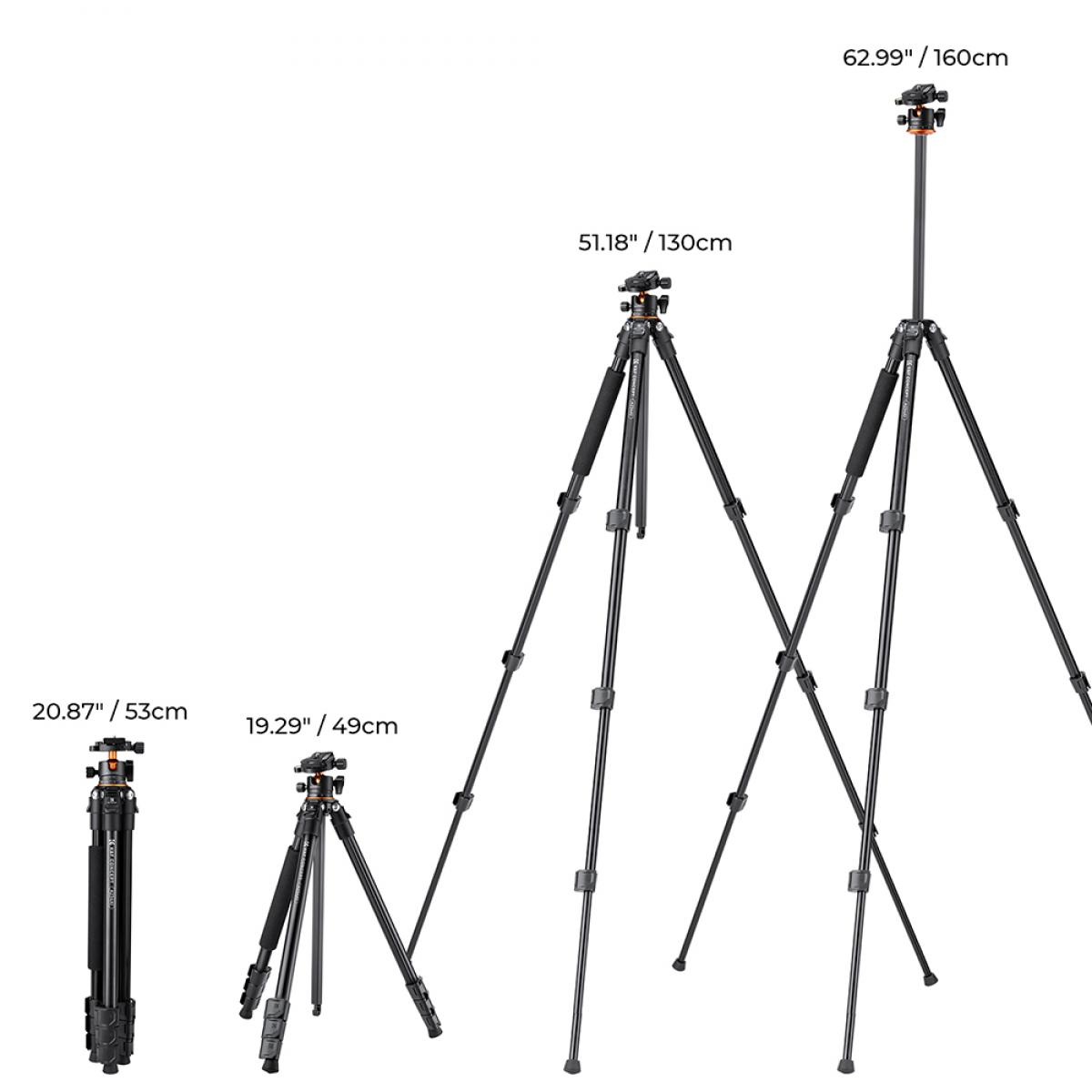 K&F Concept A234A1+BH-28L Aluminum Tripod KF09.099V1