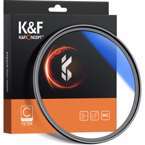 K&F Concept 43mm Blue Multi-Coated UV Filter, Slim KF01.1419