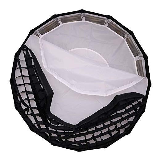 Nicefoto (120cm) quick set-up deep parabolic softbox with grid for led light