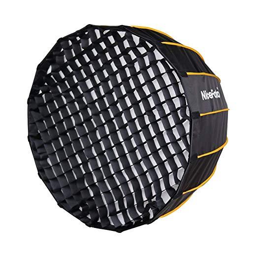 Nicefoto (120cm) quick set-up deep parabolic softbox with grid for led light