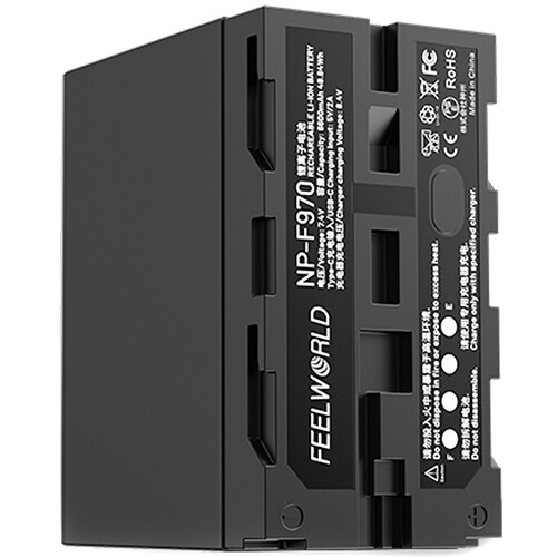 FeelWorld NP-970 Battery with USB-C Charging (6600mAh, L-Series)