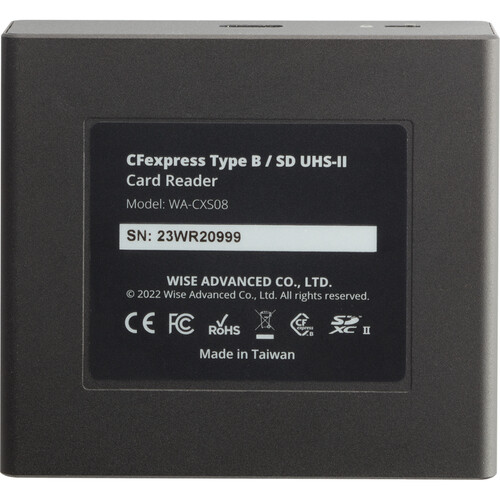 Wise Advanced CFexpress Type B / UHS-II SDXC USB-C 3.2 Gen 2 Card Reader