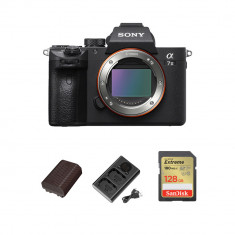 Sony Alpha a7 III Mirrorless Digital Camera with SanDisk 128GB Extreme Memory Card, AXG Sony NP-FZ100 Charger & Battery