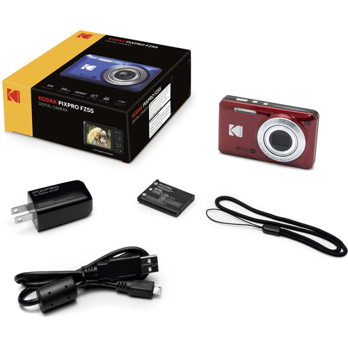 Kodak PIXPRO FZ55 Digital Camera (Red)