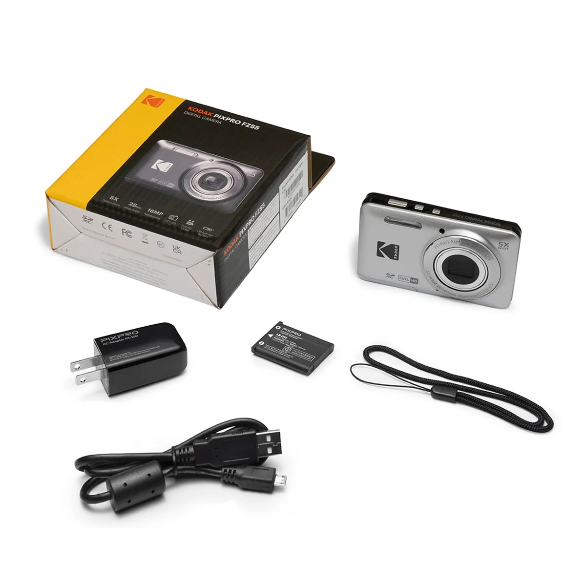 Kodak PIXPRO FZ55 Digital Camera (Silver)