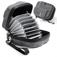 10 Pockets Hard Shell Lens Filter Bag Up to 95mm, Waterproof, Durable, Portable, Camera Filter Pouch L