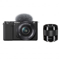 Sony ZV-E10 Mirrorless Camera With 16-50mm Lens with Sony E 50mm f/1.8 OSS Lens