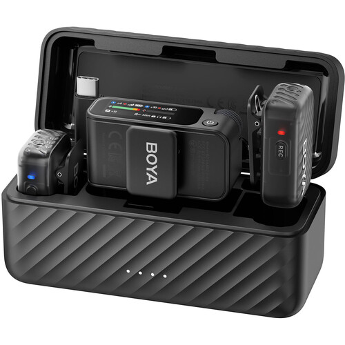 BOYA BOYAMIC 2 AI-Powered 2-Person Wireless Microphone System for Cameras and Mobile Devices (2.4 GHz)