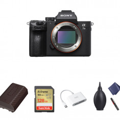 Sony Alpha a7 III Mirrorless Digital Camera with FZ100 Battery, 128GB Extreme Memory Card, Card Reader & Cleaning Kit