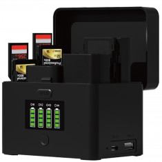 AXG 2IN1 Four Channel Power Station (NP-FZ100/LP-E6P)