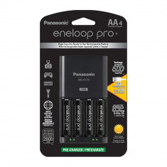 Panasonic K-KJ75KHC4BA Advanced Battery Charger with USB Charging Port and 4AA eneloop pro High Capacity Rechargeable Batteries