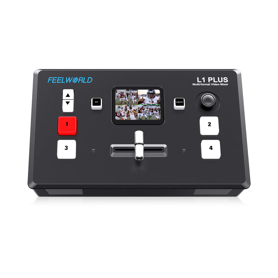 FEELWORLD L1 PLUS Multi-camera Video Mixer Switcher Touch Screen PTZ Control USB3.0 Fast Streaming