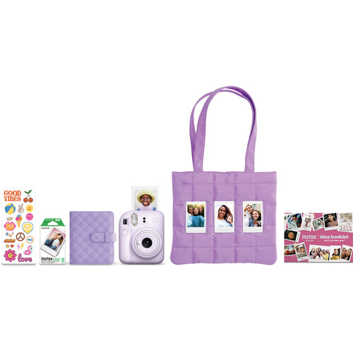 FUJIFILM instax mini 12 Instant Film Camera Holiday Bundle (Lilac Purple)
