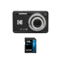 Kodak PIXPRO FZ55 Digital Camera (Black) With 128GB Memory Card