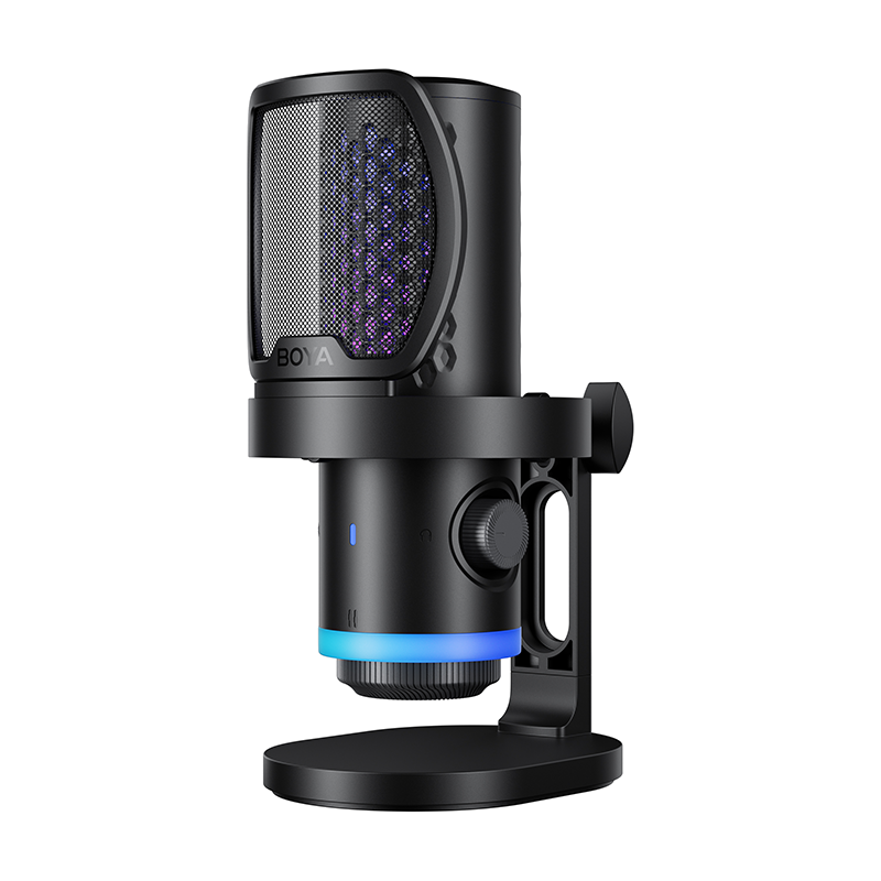 BOYA CastMic G40 Vibrant RGB Noise-Cancelling USB Microphone with Boom Arm