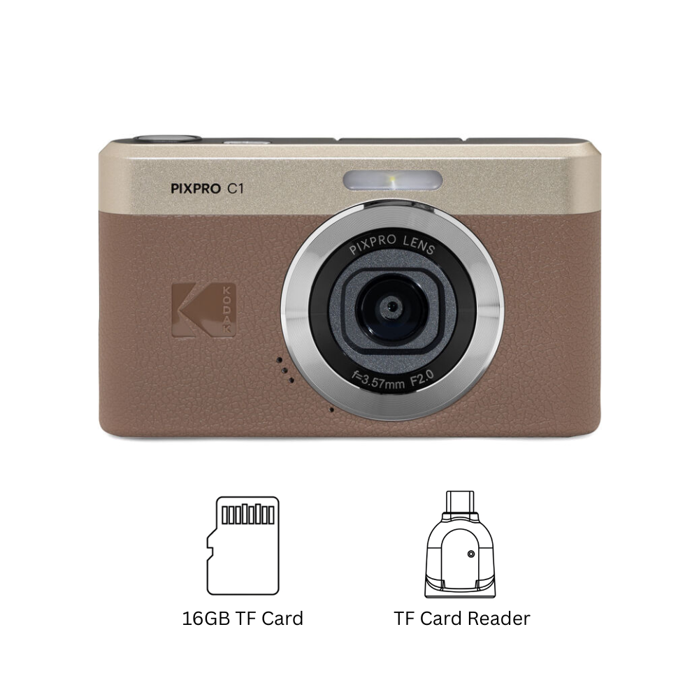 Kodak PIXPRO C1 Compact Digital Camera (Brown)