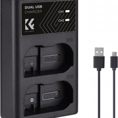 K&F Nikon EN-EL15/EN-EL15a/EN-EL15b Dual Slot Quick Charger - KF28.0006