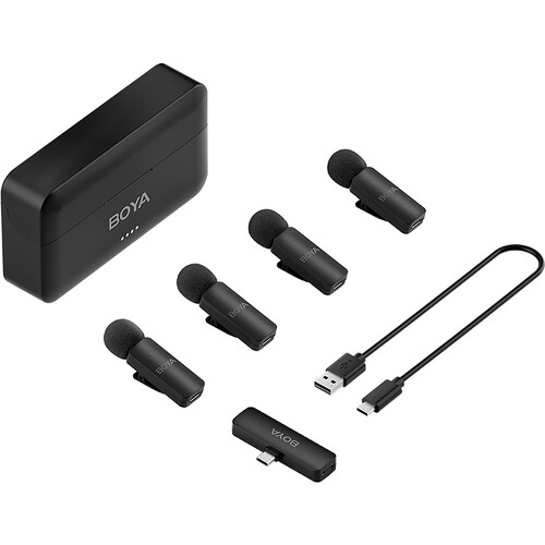 BOYA BY-V4U Ultracompact 4-Person Wireless Microphone System