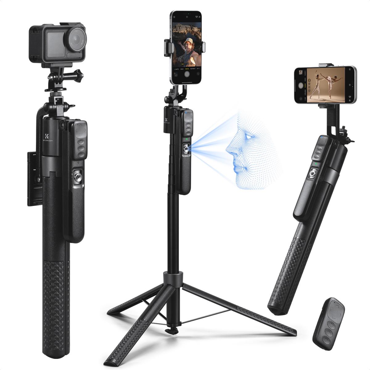 K&F Face Tracking Selfie Stick 180cm with Gesture Control | KF15.0013
