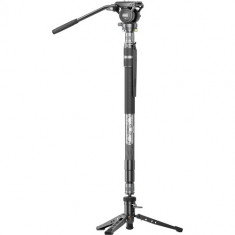 Sirui SVM-145P 3-Section Carbon Fiber Monopod with S3 Fluid Head Kit