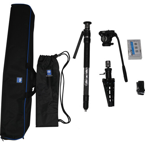 Sirui SVM-145P 3-Section Carbon Fiber Monopod with S3 Fluid Head Kit