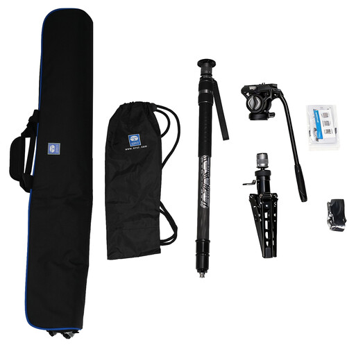 Sirui SVM-165P 3-Section Carbon Fiber Monopod with S3 Fluid Head Kit