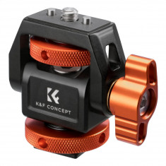 K&F Adjustable Camera Monitor Mount, 360° Swivel & 180° Tilt with Cold Shoe & ARRI Mount - KF31.133