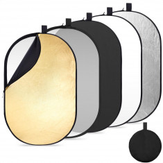 K&F 5-in-1 Oval Foldable Light Reflector 100x150cm - KF18.0011