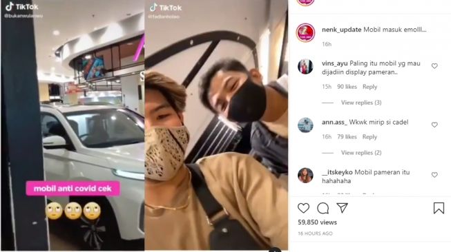 Video mobil masuk mall. - (Instagram/@nenk_update)