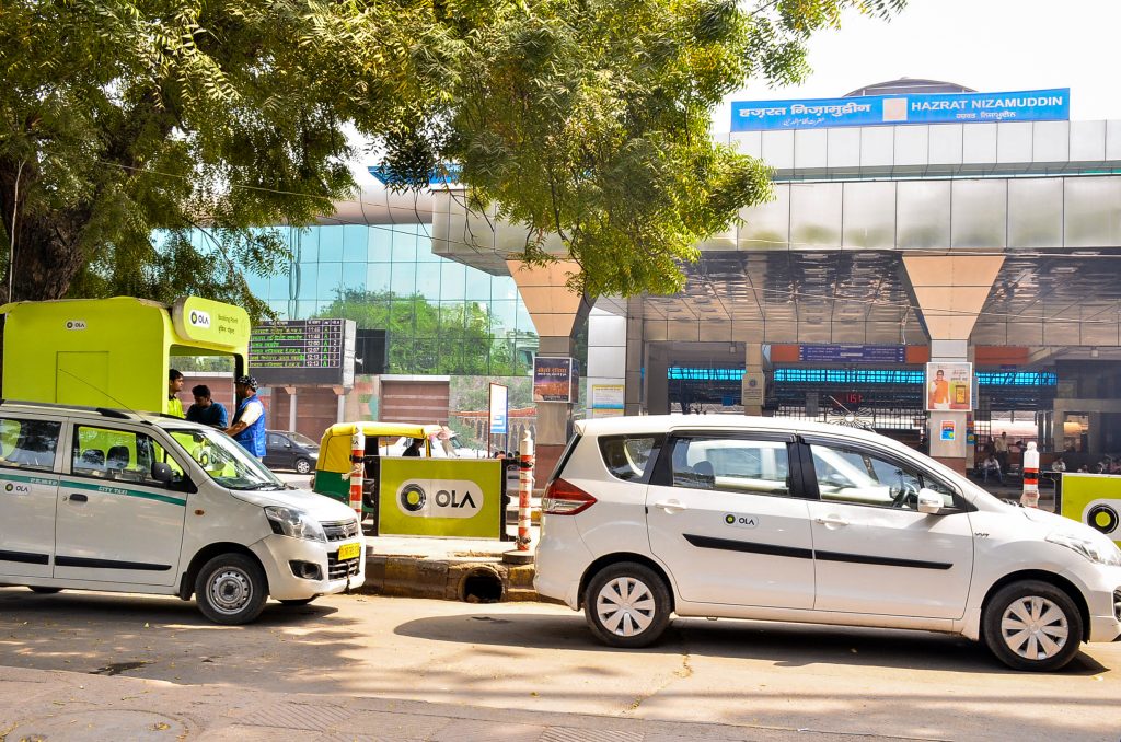 Ola kiosk & pick up point at Hazrat Nizamudin Railway Station