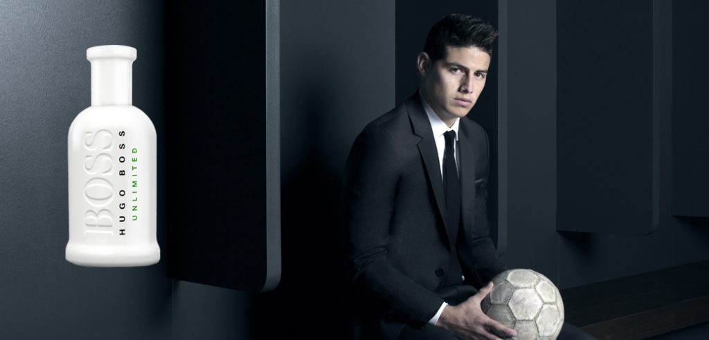 James Rodriguez fronts the Boss Bottled. Unlimited. fragrance campaign James Rodriguez fronts the Boss Bottled. Unlimited. fragrance campaign
