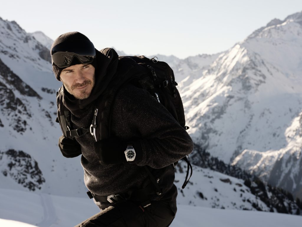 Tudor ambassador David Beckham goes snowboarding Tudor ambassador David Beckham goes snowboarding