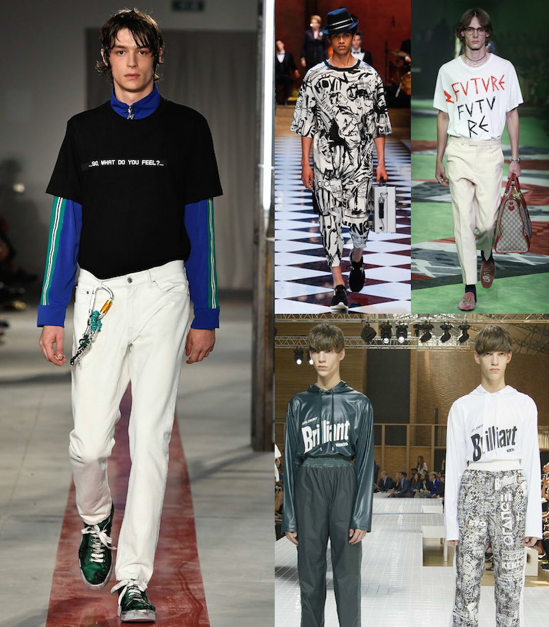 Clockwise from left: Lanvin, Dolce & Gabbana, Gucci, Kenzo