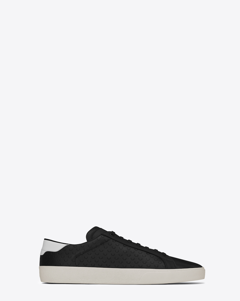 Saint Laurent’s classic court sneakers with “deconstructed paillettes”